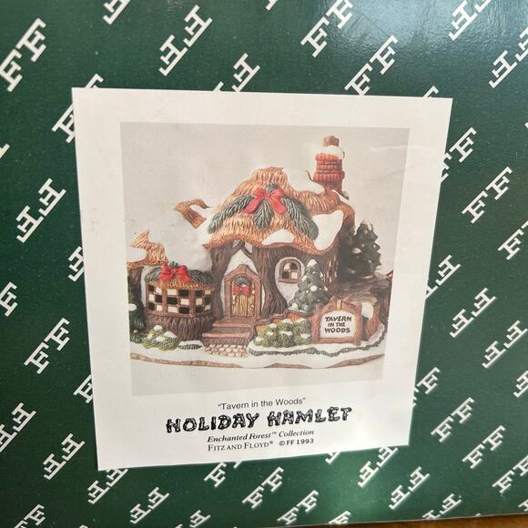 FITZ and FLOYD Holiday Hamlet Tavern In The Woods - Enchanted Forrest w/ BOX - Picture 1 of 15